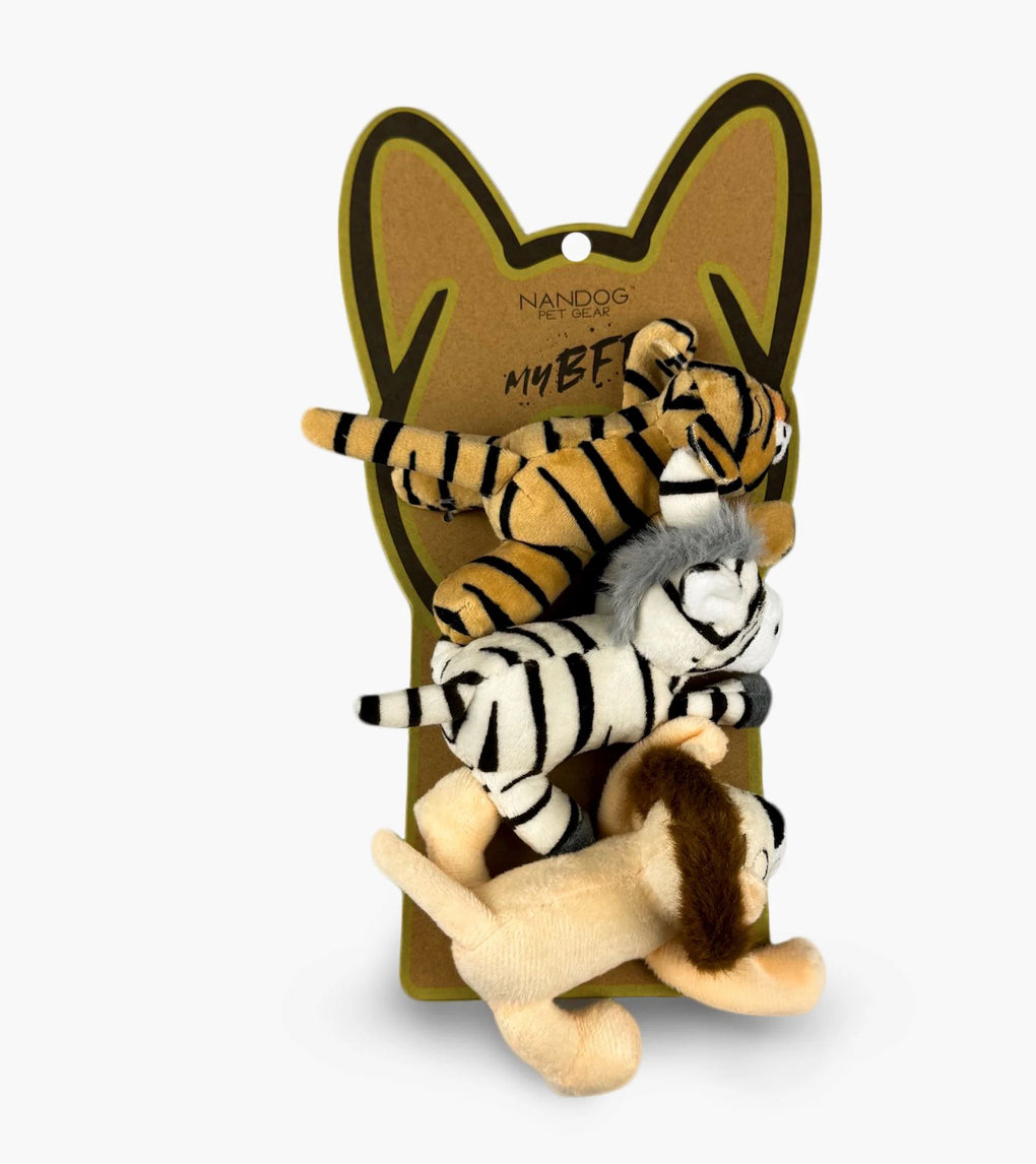 My BFF Wild 3 Set Dog & Cat Plush Mini Toys - Bone Sweet Bone