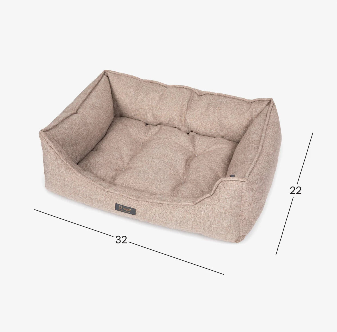 Nandog Pet Gear Poplin Large Reversible Dog Bed Tan