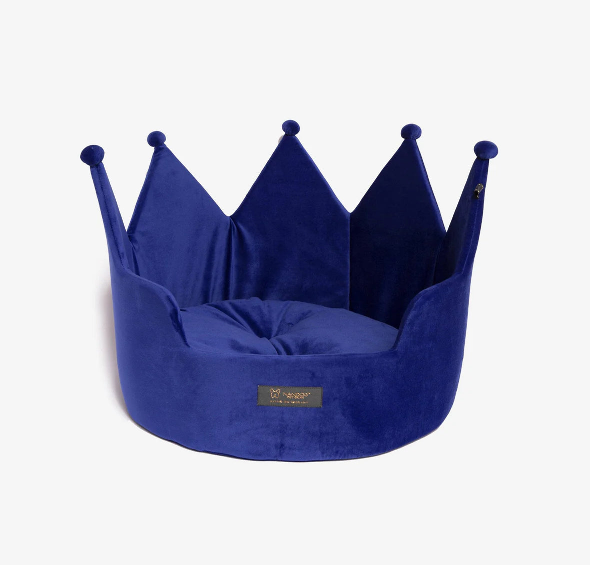 Nandog Crown Dog &amp; Cat Fun Bed Cloud Prive Collection - Royal Blue