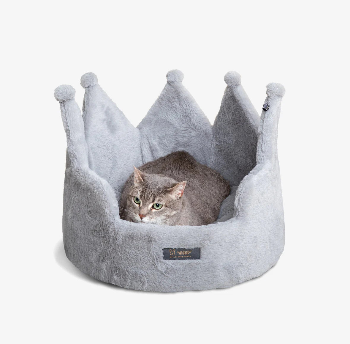 Nandog Crown Dog &amp; Cat Fun Bed Cloud Prive Collection - Royal Gray